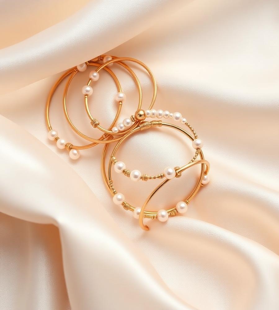 Pulseiras com pérolas